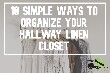Hallway linen closet organization